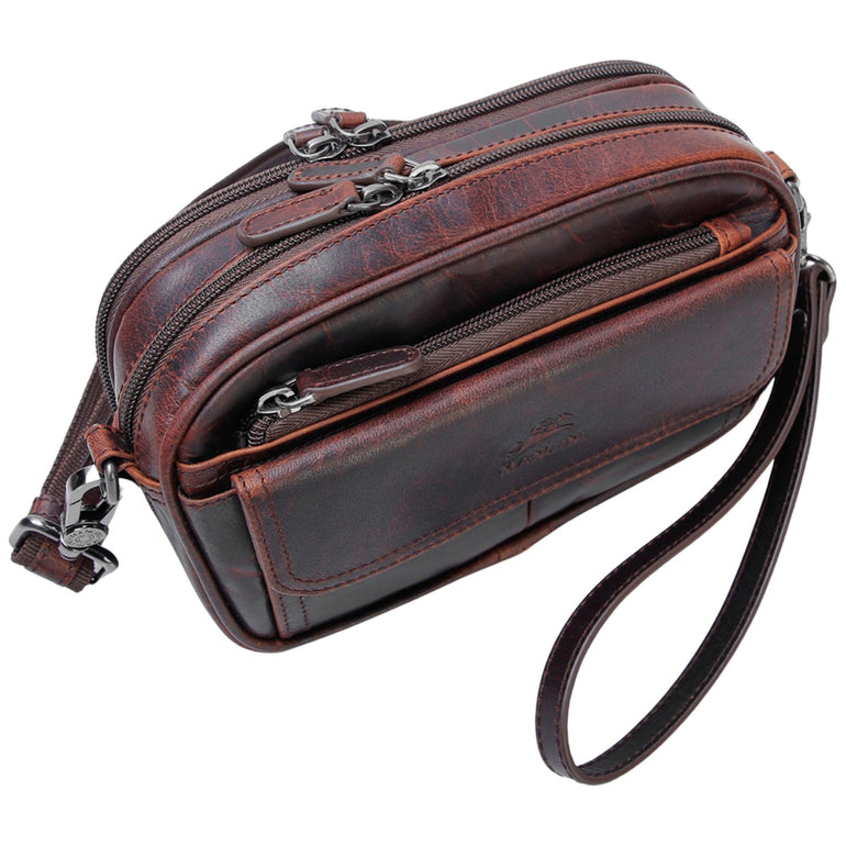 Mancini Handbags Mancini Buffalo Unisex Bag with Zippered Organizer Pocket