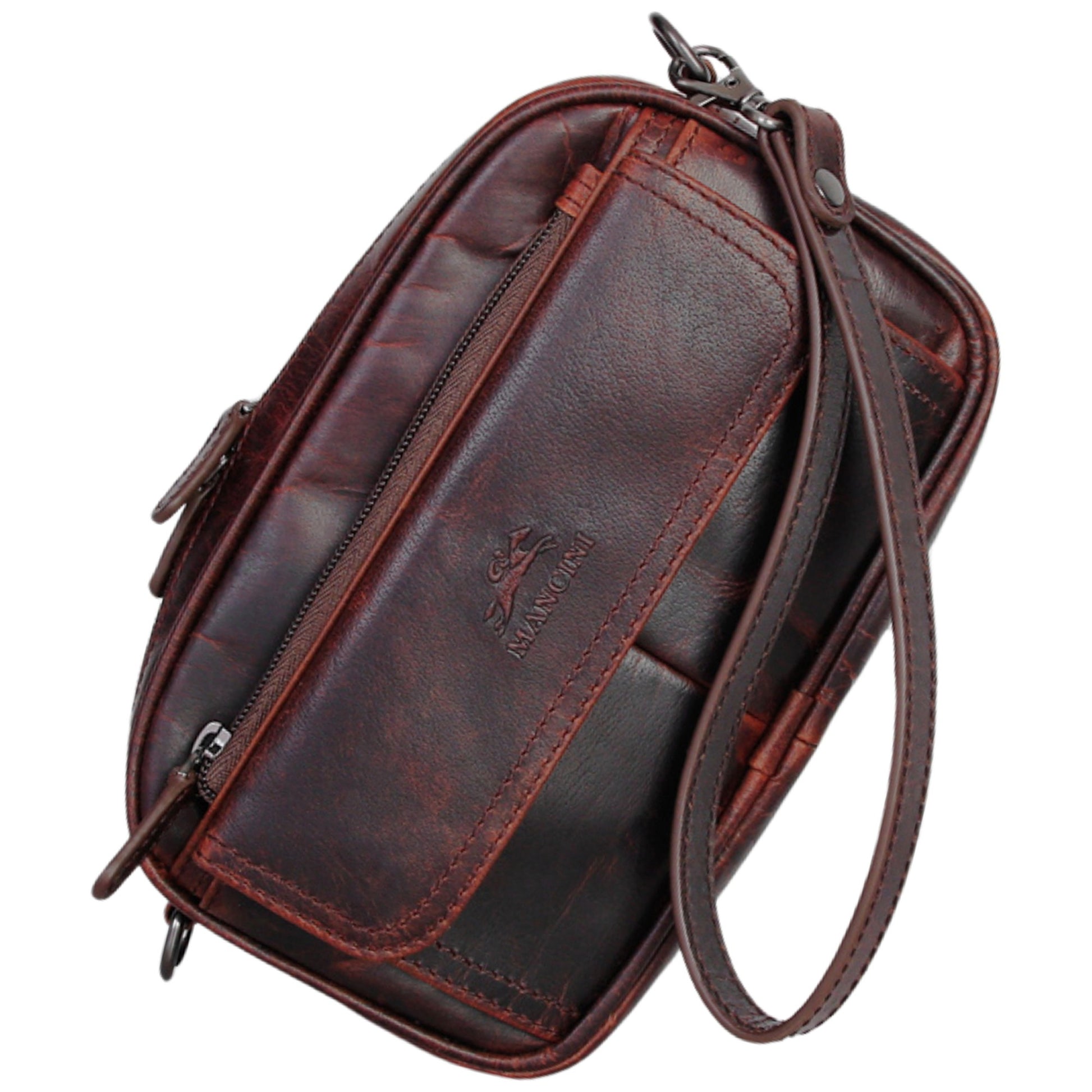 Mancini Handbags Mancini Buffalo Unisex Bag with Zippered Organizer Pocket