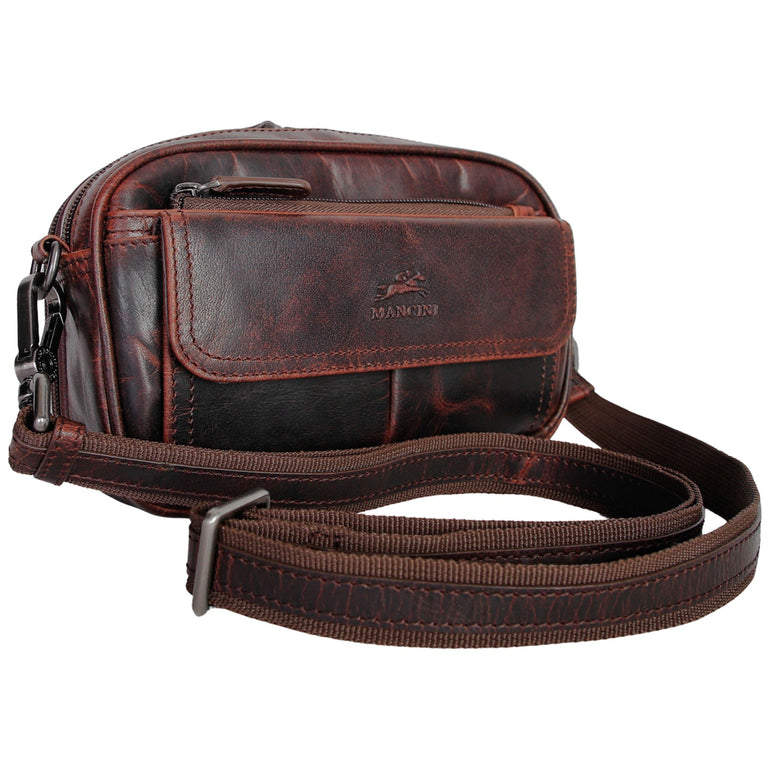 Mancini Handbags Mancini Buffalo Unisex Bag with Zippered Organizer Pocket
