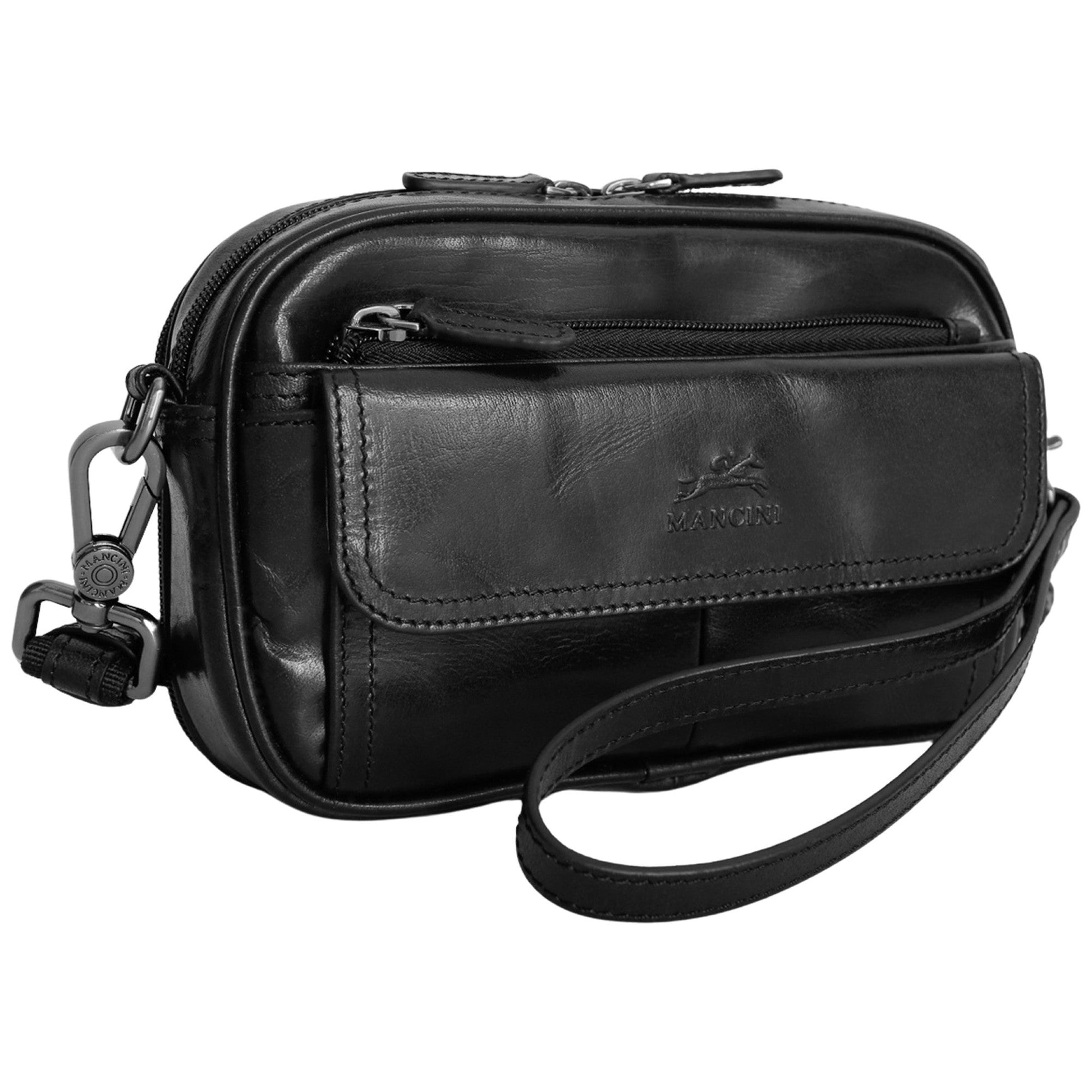 Mancini Handbags Mancini Buffalo Unisex Bag with Zippered Organizer Pocket