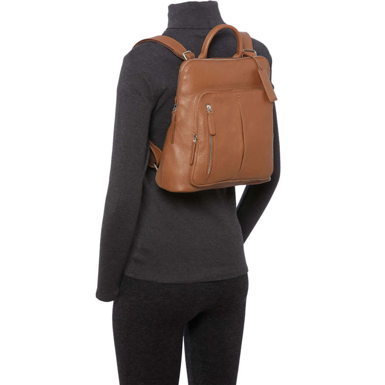 Mancini Handbags Mancini Pebbled Brigette Leather Backpack