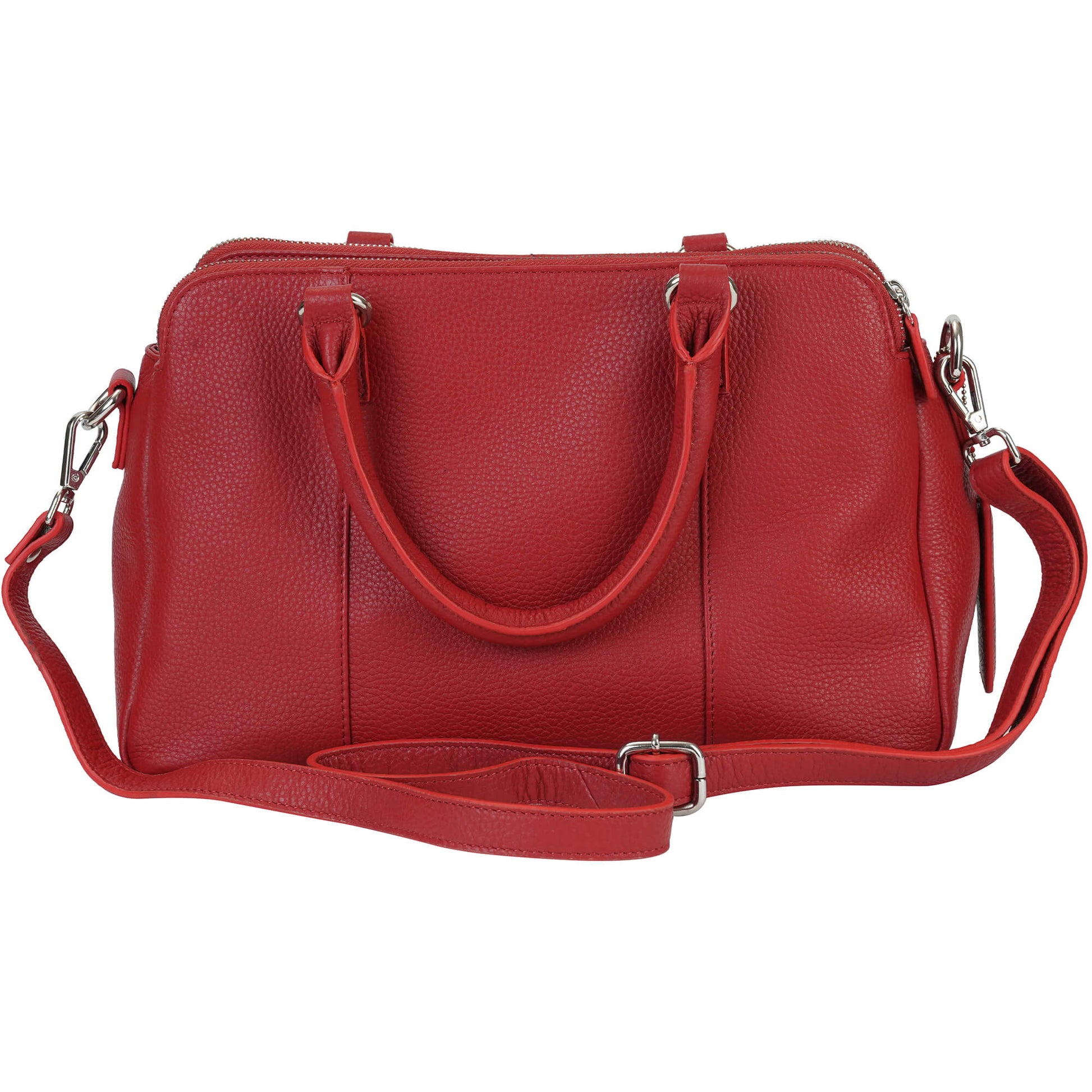 Mancini Handbags Mancini Pebbled Jennifer Leather Satchel Bag