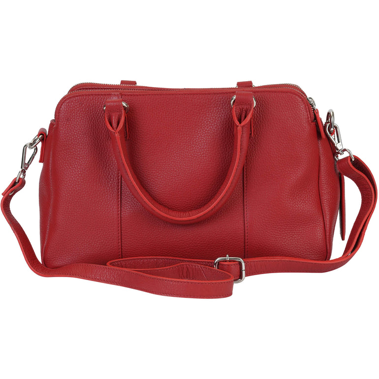 Mancini Handbags Mancini Pebbled Jennifer Leather Satchel Bag