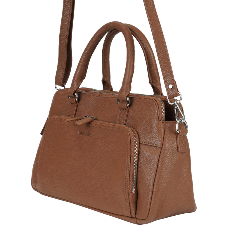 Mancini Handbags Mancini Pebbled Jennifer Leather Satchel Bag