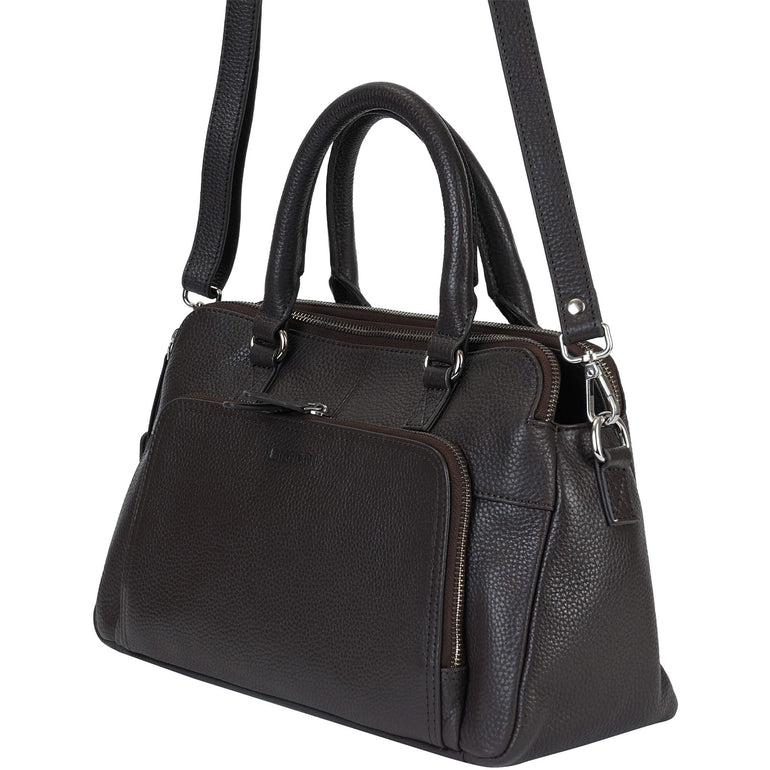 Mancini Handbags Mancini Pebbled Jennifer Leather Satchel Bag