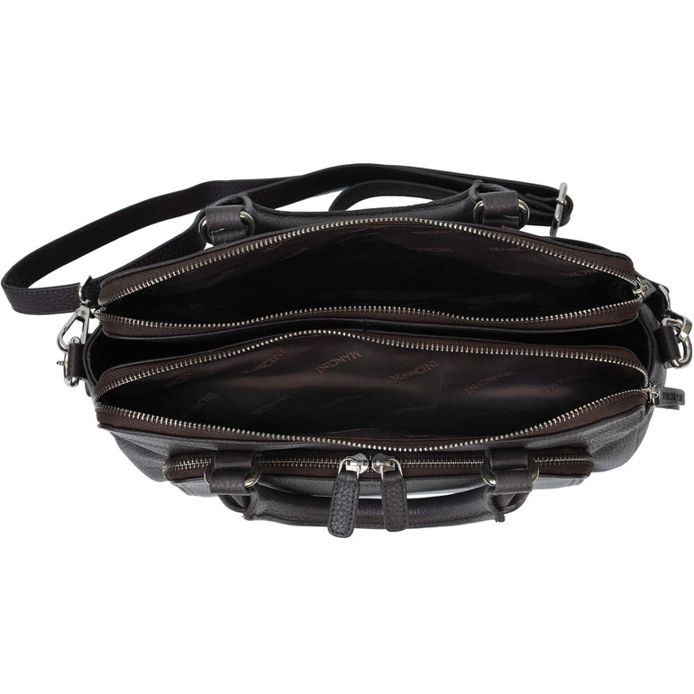 Mancini Handbags Mancini Pebbled Jennifer Leather Satchel Bag