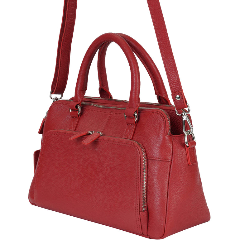 Mancini Handbags Mancini Pebbled Jennifer Leather Satchel Bag