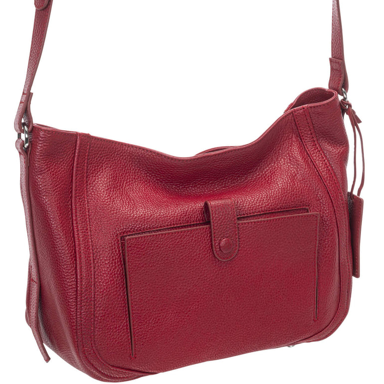 Mancini Handbags Mancini Pebbled Sophia Leather Crossbody Bag