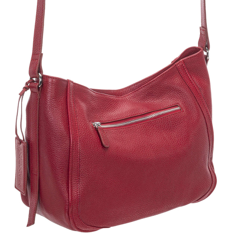 Mancini Handbags Mancini Pebbled Sophia Leather Crossbody Bag