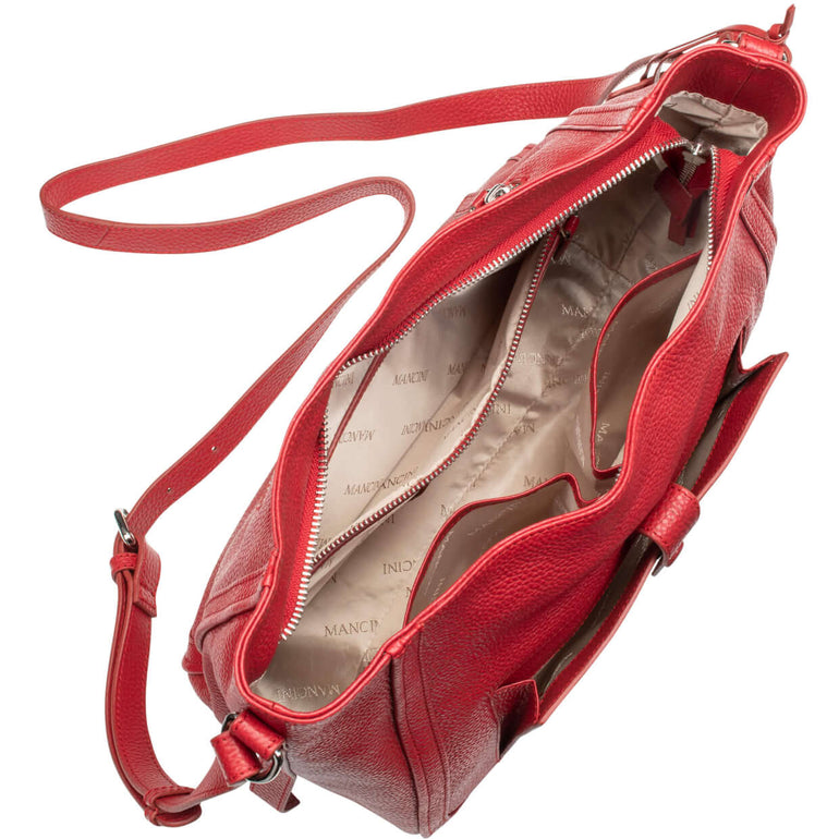 Mancini Handbags Mancini Pebbled Sophia Leather Crossbody Bag