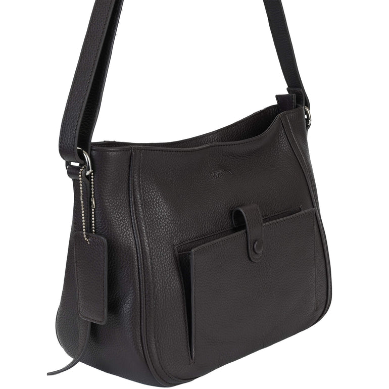 Mancini Handbags Mancini Pebbled Sophia Leather Crossbody Bag