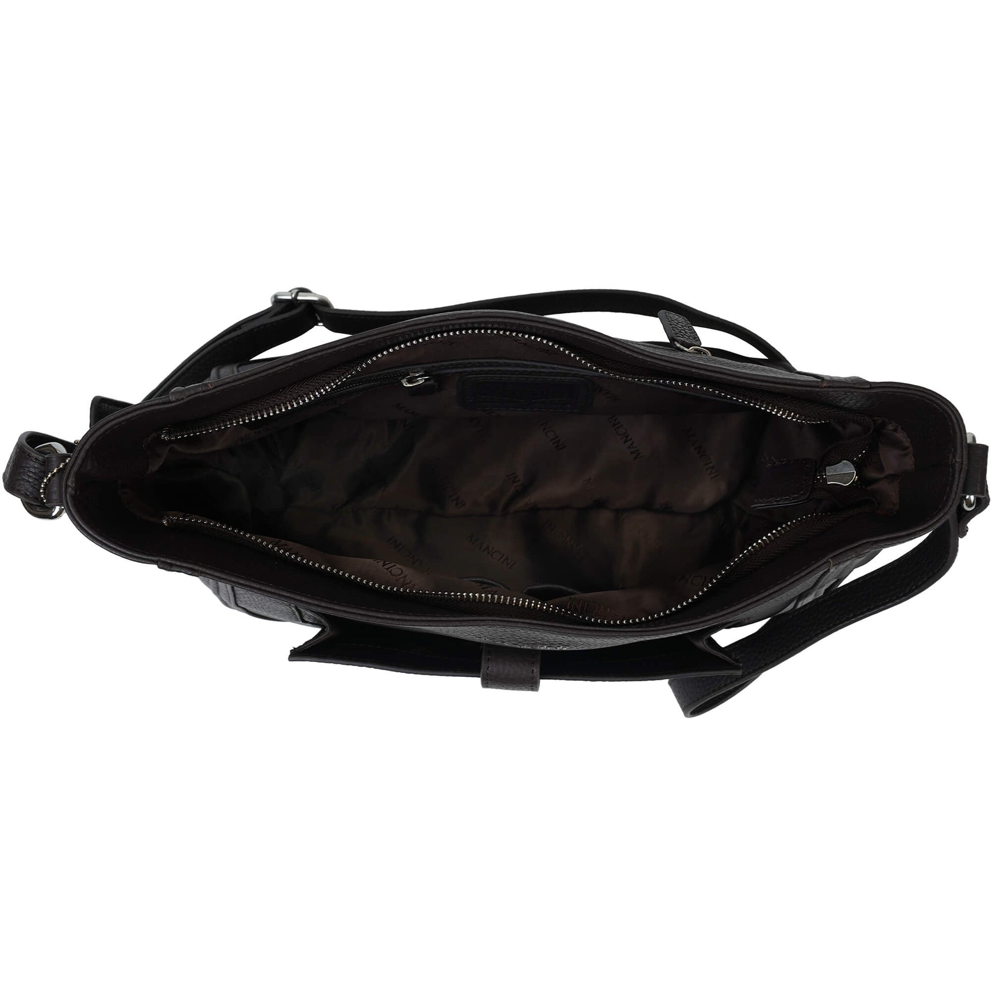 Mancini Handbags Mancini Pebbled Sophia Leather Crossbody Bag