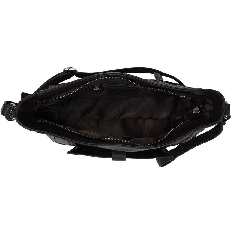 Mancini Handbags Mancini Pebbled Sophia Leather Crossbody Bag