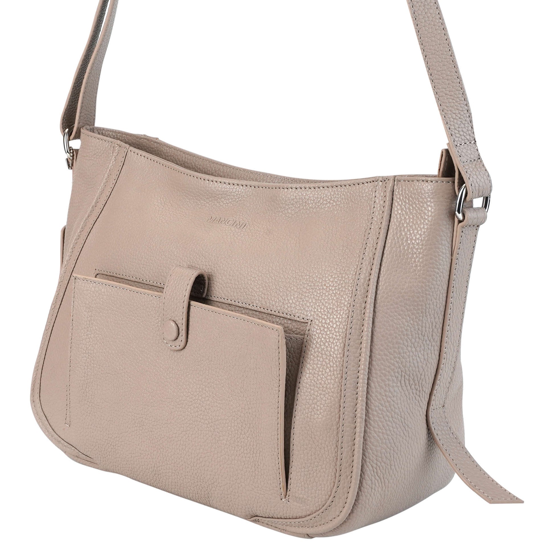 Mancini Handbags Mancini Pebbled Sophia Leather Crossbody Bag