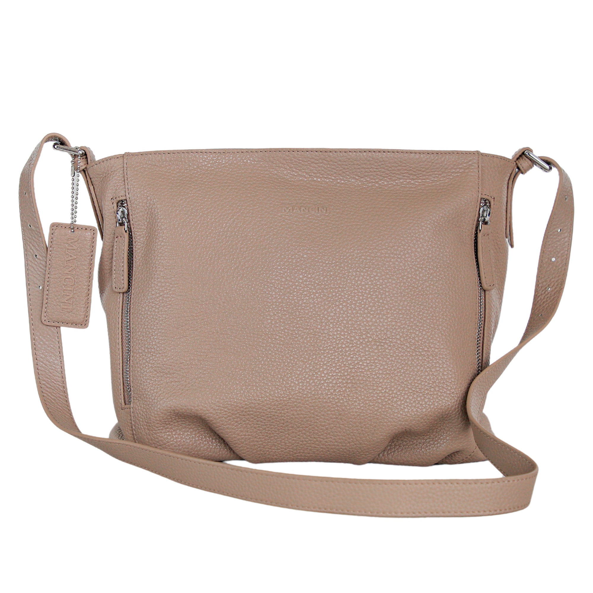 Mancini Handbags Mushroom Mancini Mila Hobo Style Handbag