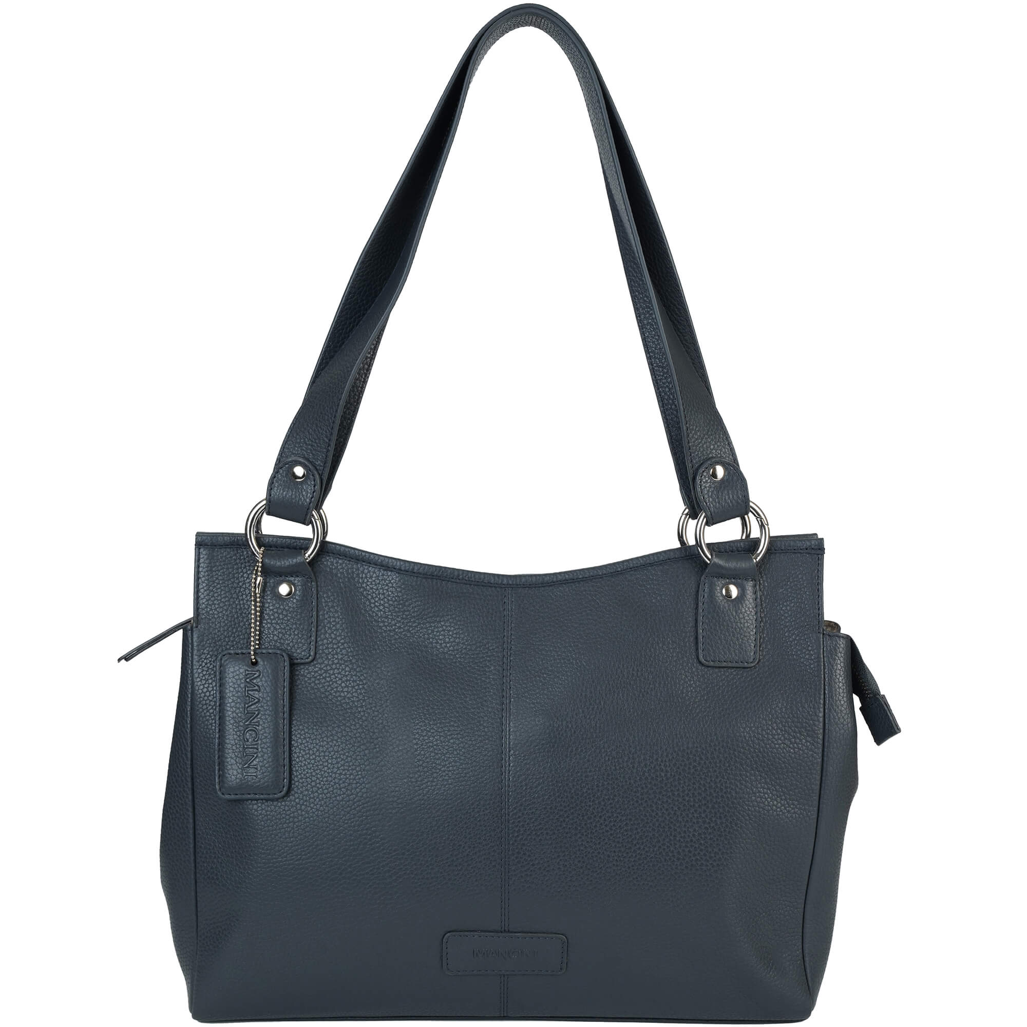 Mancini Handbags Navy Mancini Pebbled Kelsea Shoulder Bag