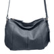 Mancini Handbags Navy Mancini Pebbled Scarlet Leather Crossbody Hobo Bag