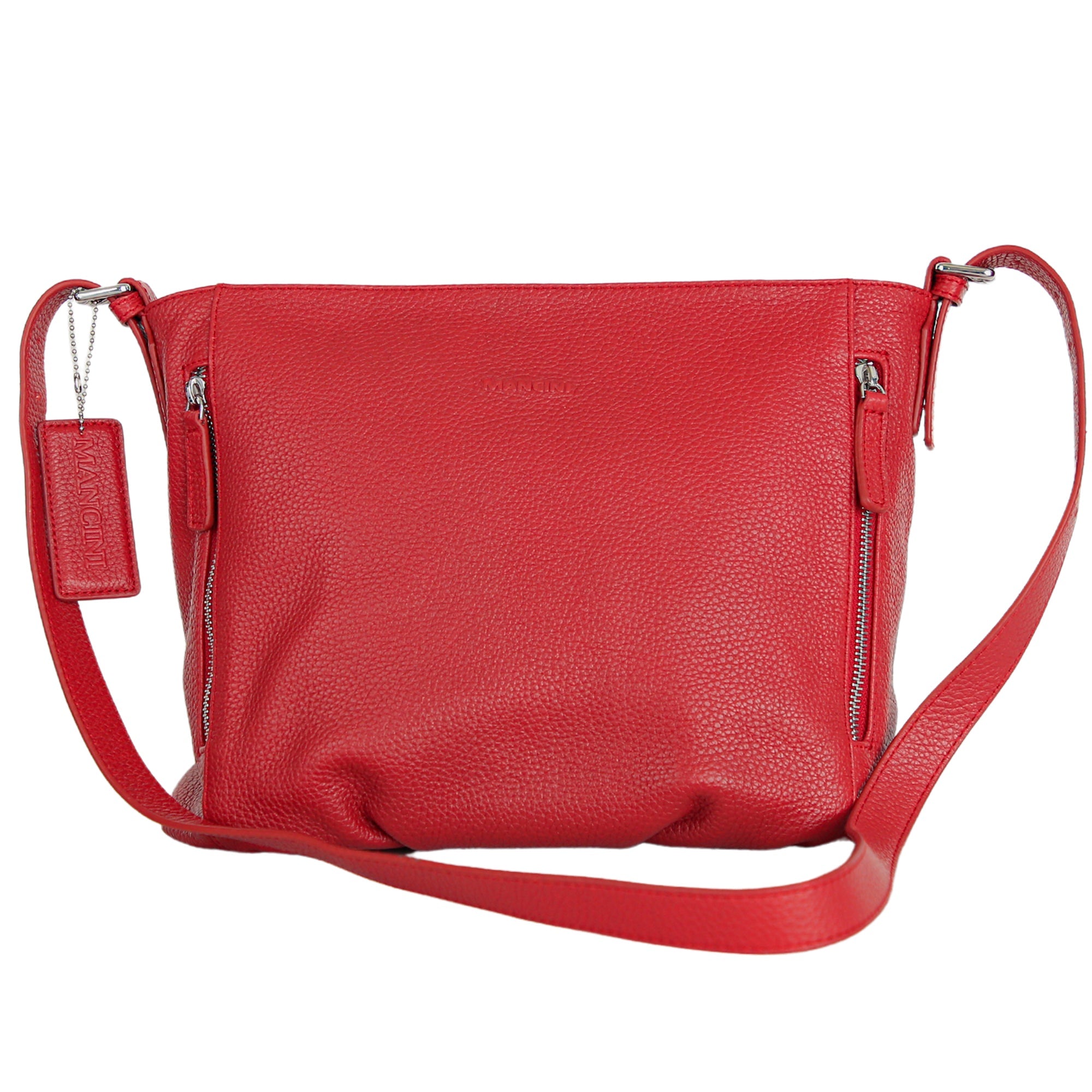 Mancini Handbags Red Mancini Mila Hobo Style Handbag