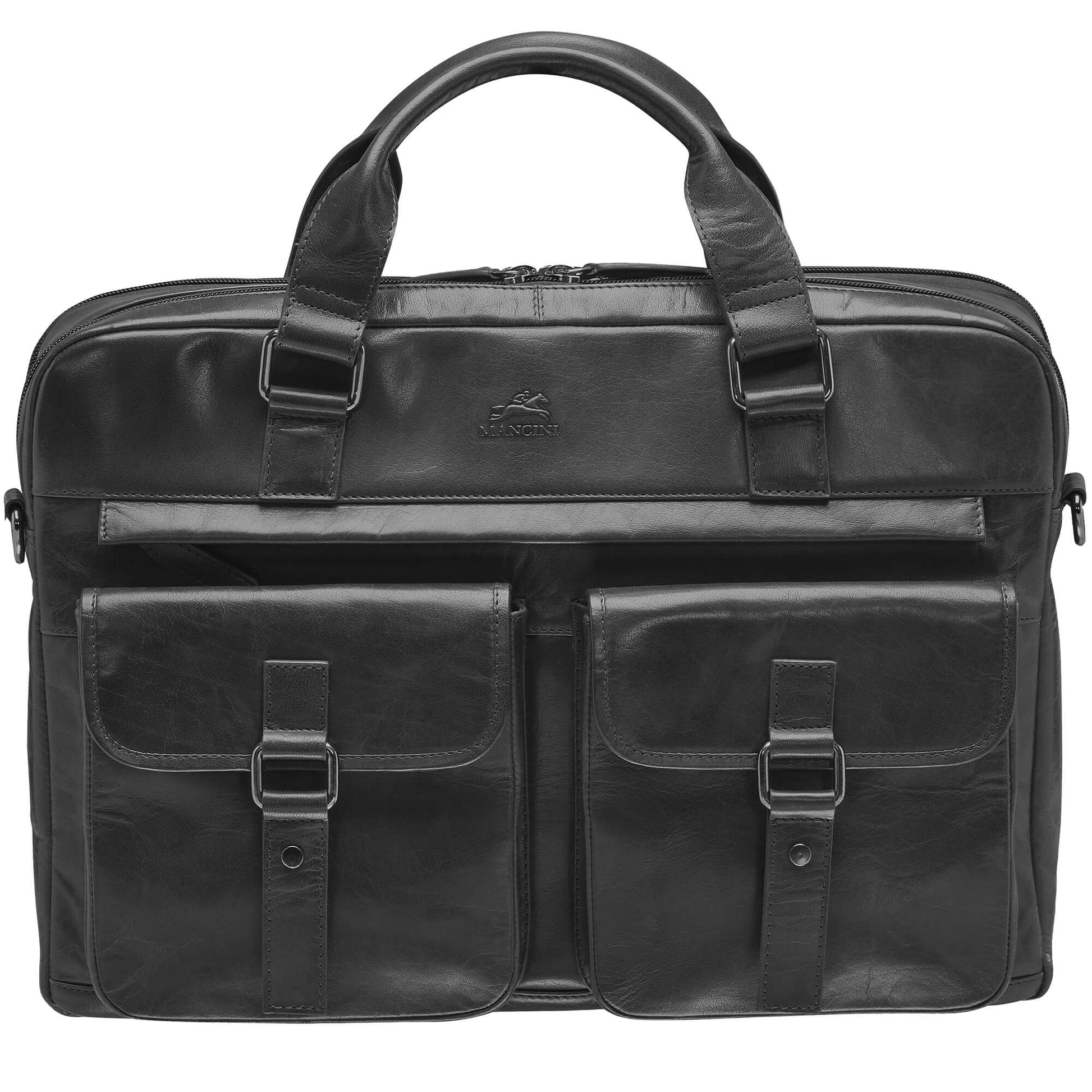 Mancini Laptop Briefcases Mancini Buffalo Briefcase with Dual Compartments for 15.6” Laptop
