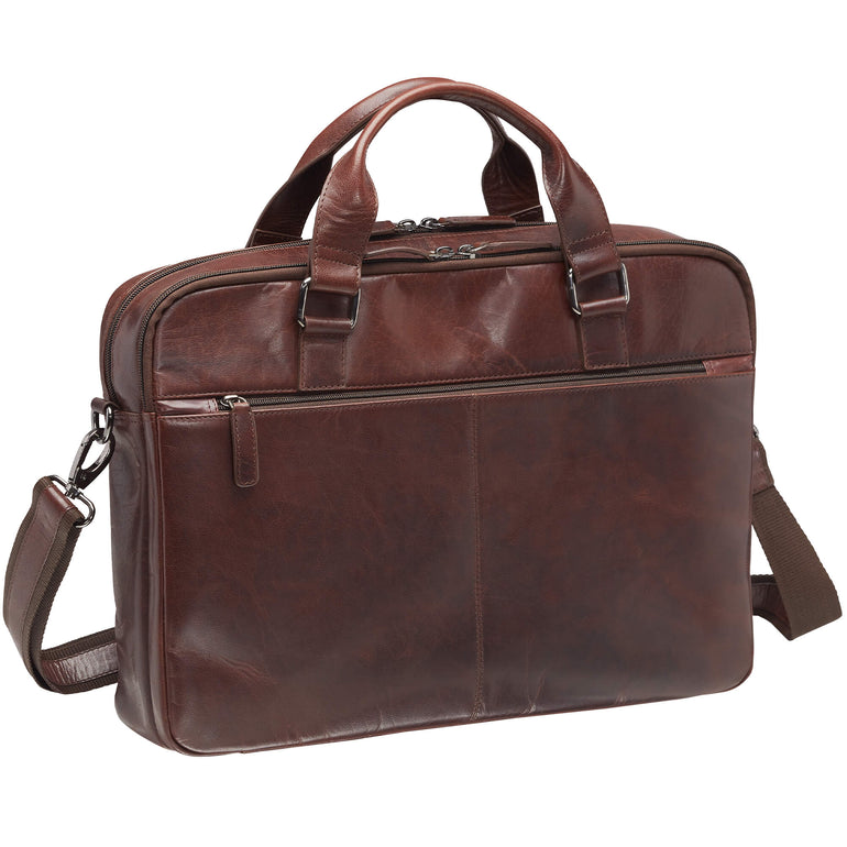 Mancini Laptop Briefcases Mancini Buffalo Briefcase with Dual Compartments for 15.6” Laptop