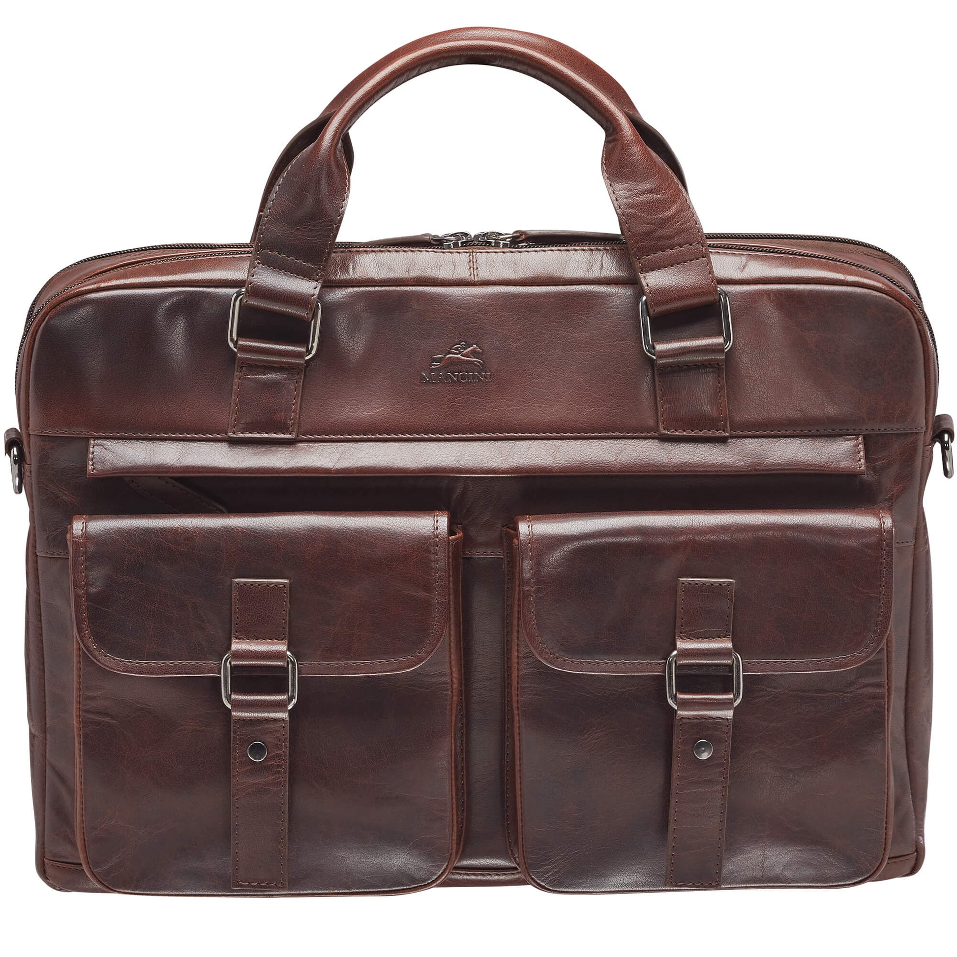 Mancini Laptop Briefcases Mancini Buffalo Briefcase with Dual Compartments for 15.6” Laptop
