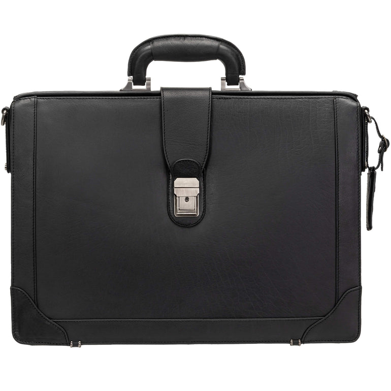Mancini Laptop Briefcases Mancini Buffalo Luxurious Litigator Briefcase Pocket for 17.3” Laptop