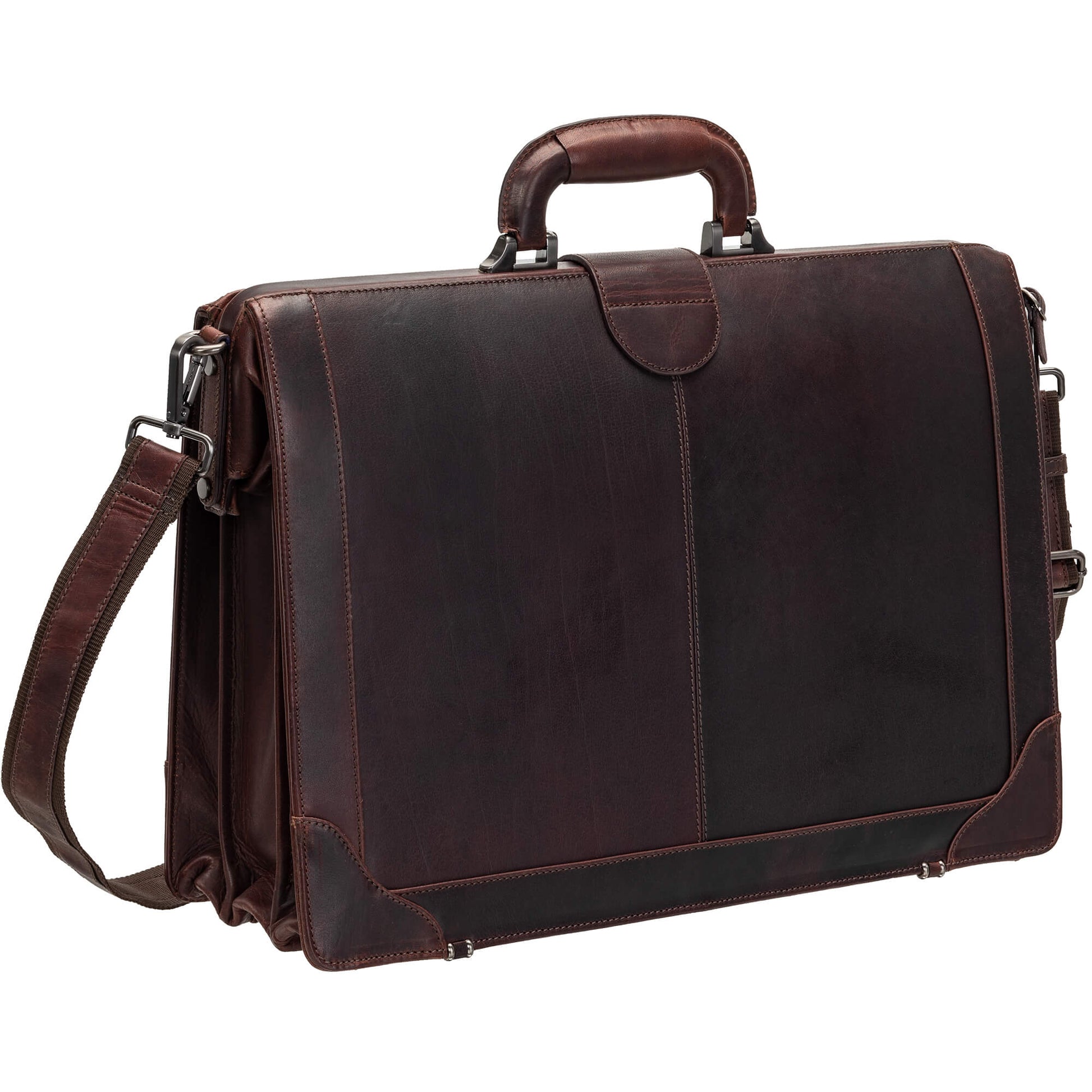 Mancini Laptop Briefcases Mancini Buffalo Luxurious Litigator Briefcase Pocket for 17.3” Laptop