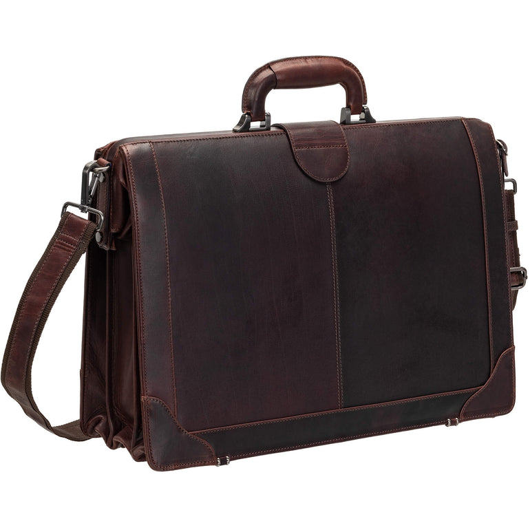 Mancini Laptop Briefcases Mancini Buffalo Luxurious Litigator Briefcase Pocket for 17.3” Laptop
