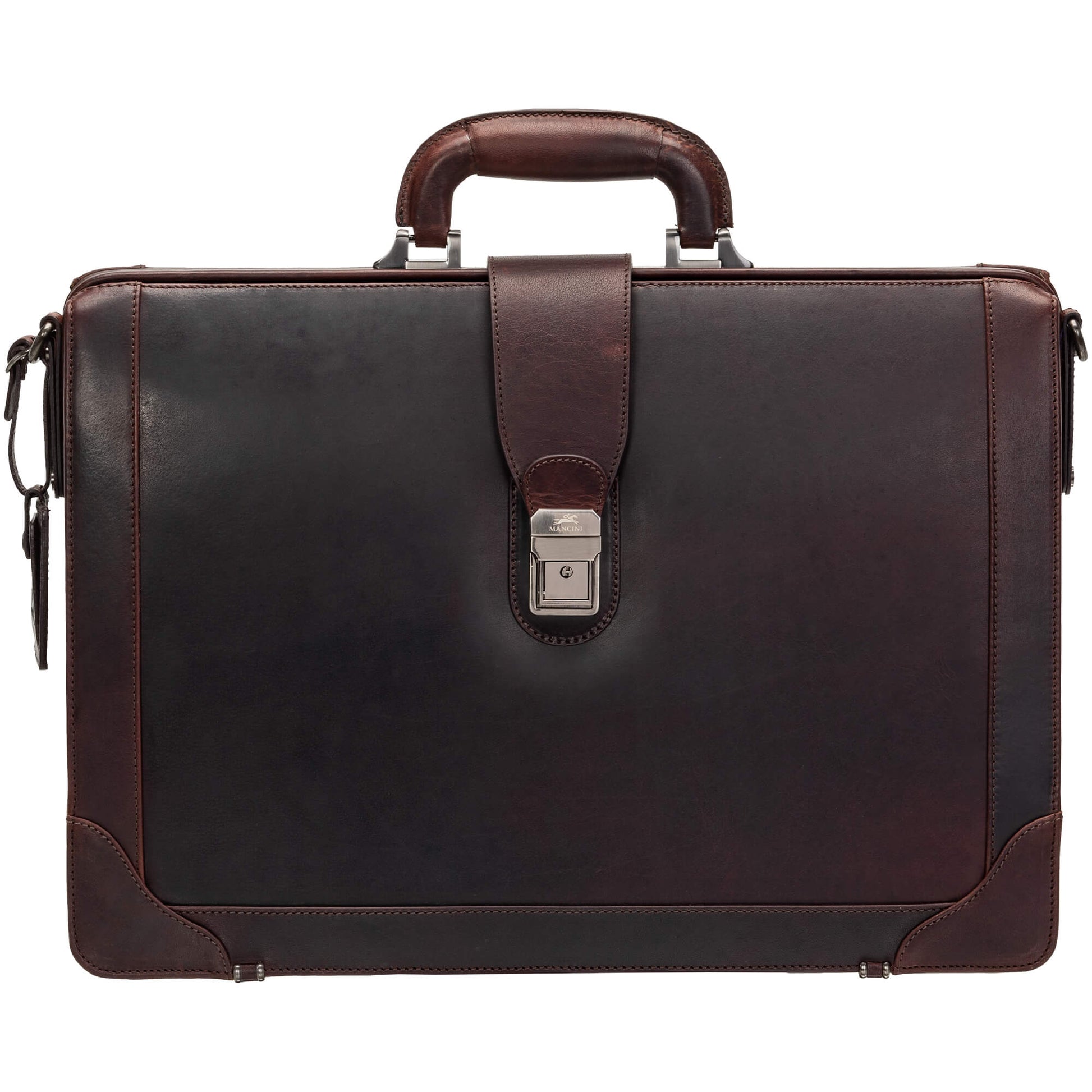 Mancini Laptop Briefcases Mancini Buffalo Luxurious Litigator Briefcase Pocket for 17.3” Laptop