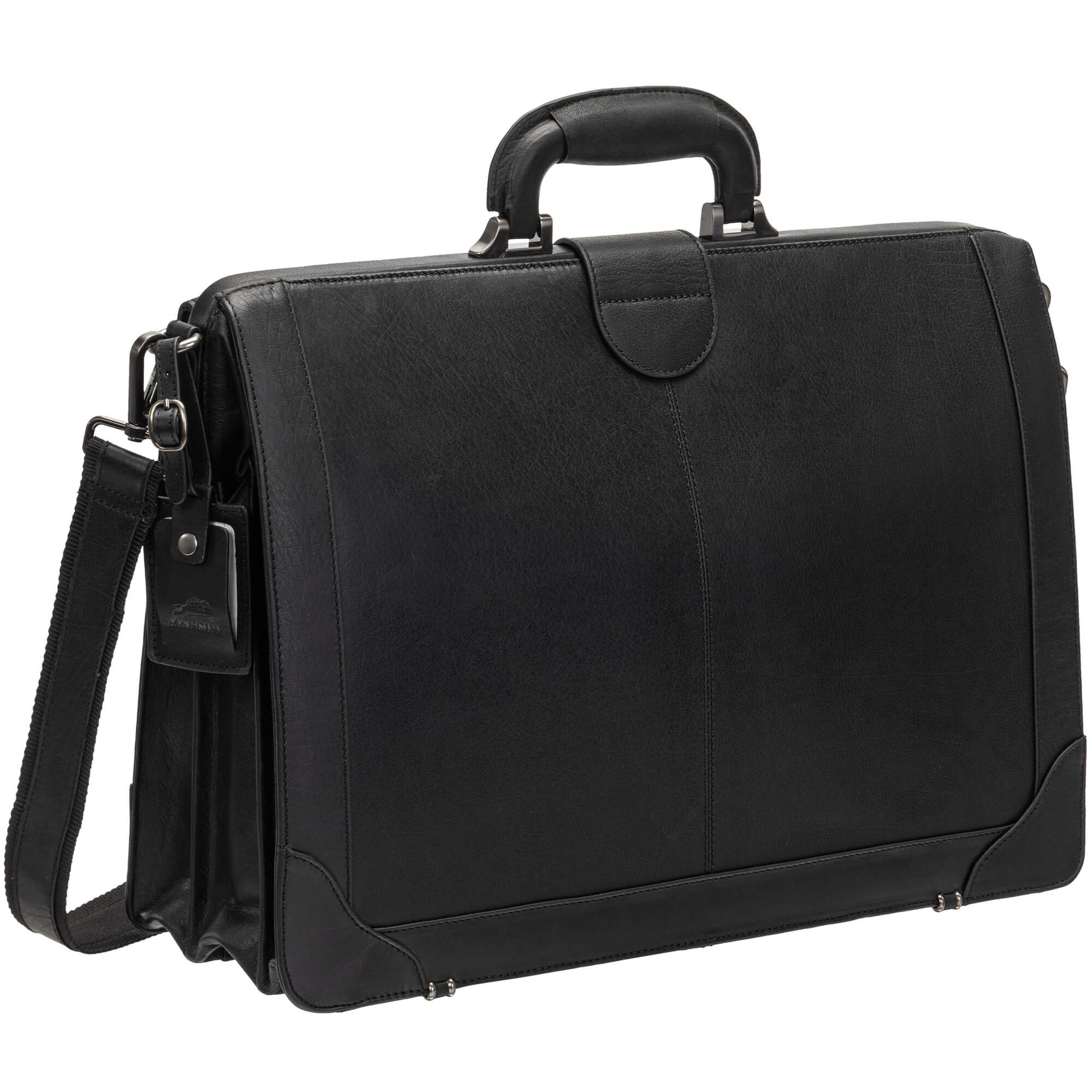 Mancini Laptop Briefcases Mancini Buffalo Luxurious Litigator Briefcase Pocket for 17.3” Laptop