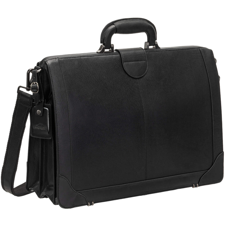 Mancini Laptop Briefcases Mancini Buffalo Luxurious Litigator Briefcase Pocket for 17.3” Laptop