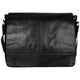 Mancini Messenger Bags Black Mancini Pelle D’oro 15” Laptop / Tablet Messenger Bag