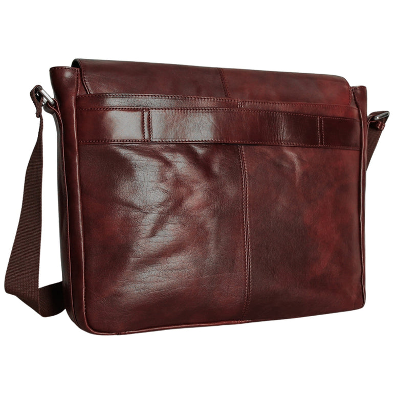 Mancini Messenger Bags Mancini Pelle D’oro 15” Laptop / Tablet Messenger Bag