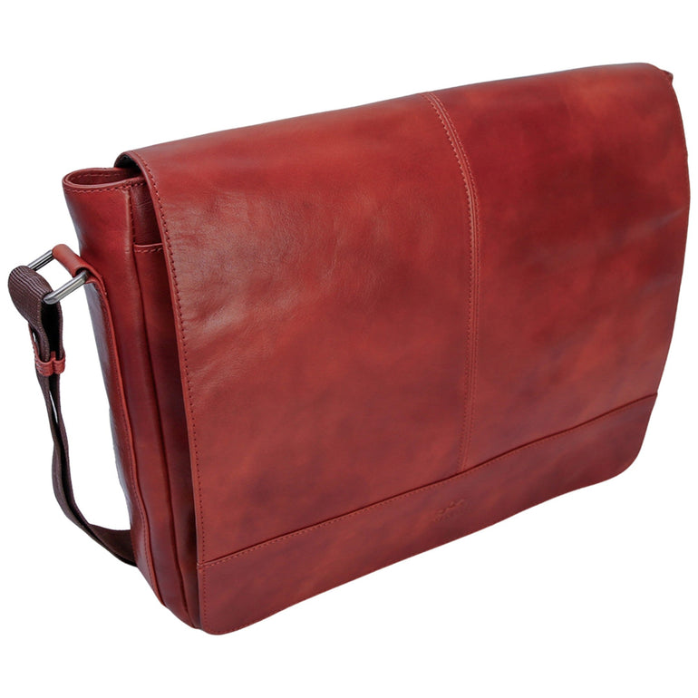 Mancini Messenger Bags Mancini Pelle D’oro 15” Laptop / Tablet Messenger Bag