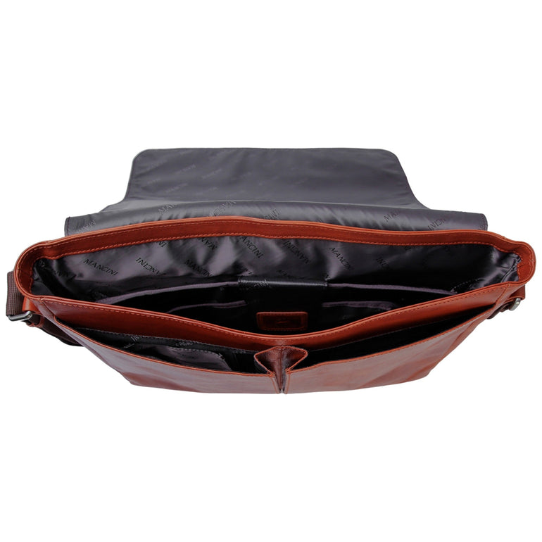 Mancini Messenger Bags Mancini Pelle D’oro 15” Laptop / Tablet Messenger Bag