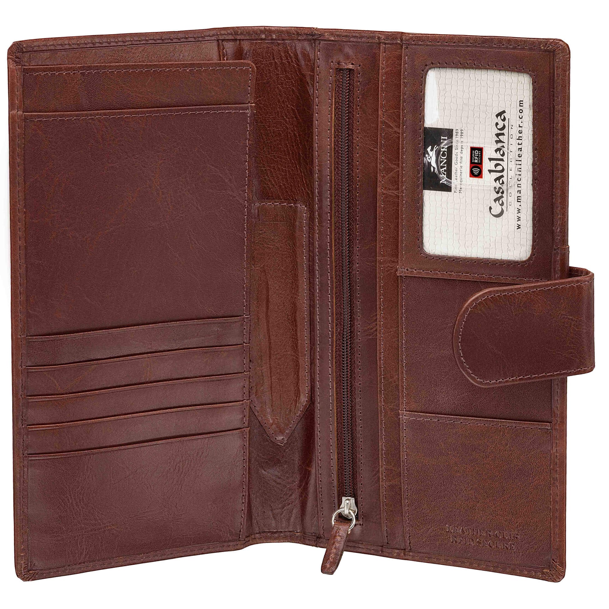 Mancini Passport Case Mancini CASABLANCA RFID Secure Classic Passport / Travel Organizer
