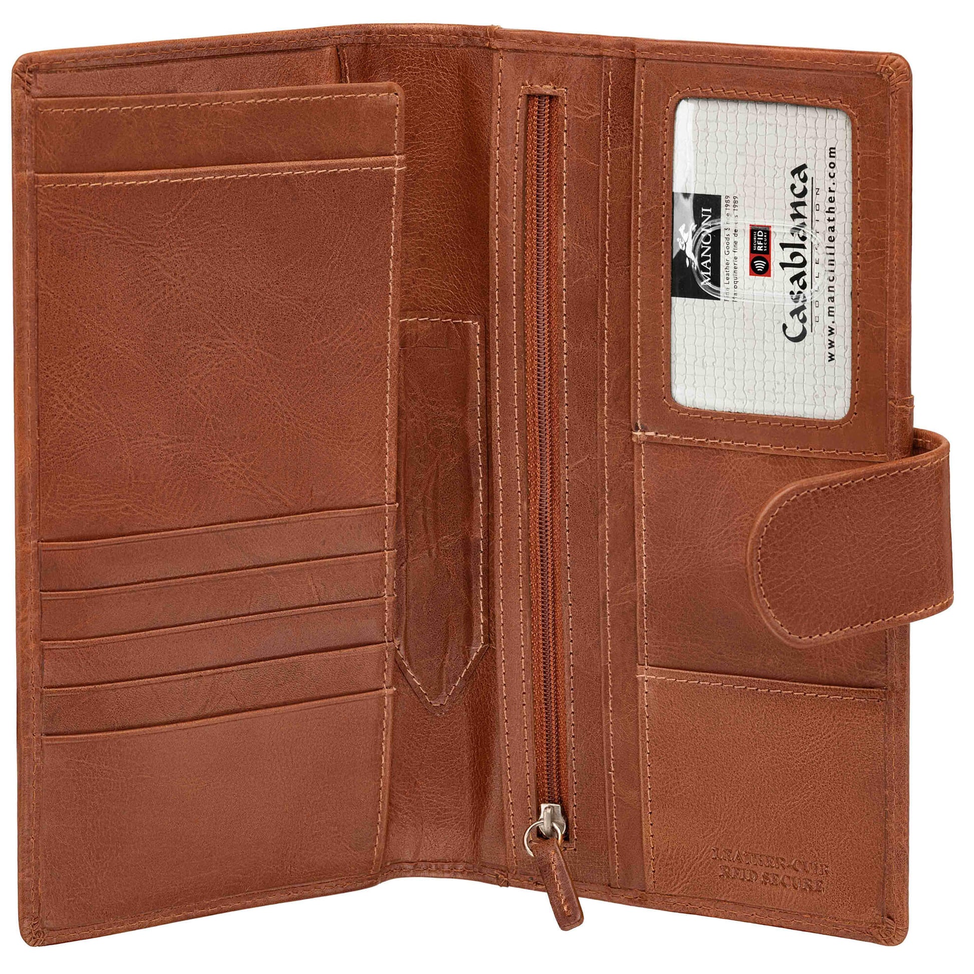 Mancini Passport Case Mancini CASABLANCA RFID Secure Classic Passport / Travel Organizer
