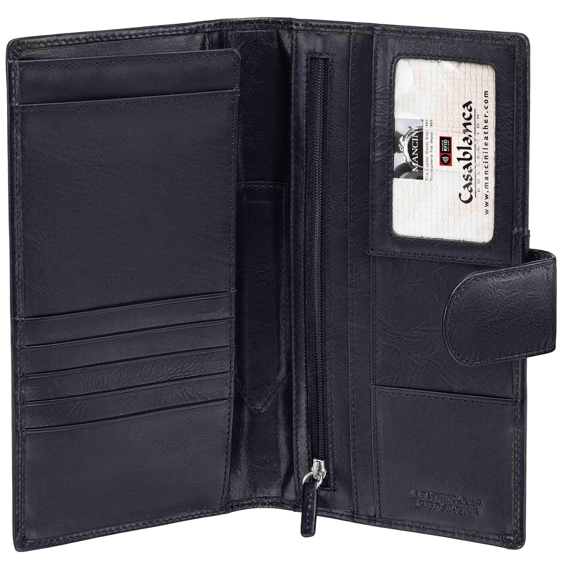Mancini Passport Case Mancini CASABLANCA RFID Secure Classic Passport / Travel Organizer