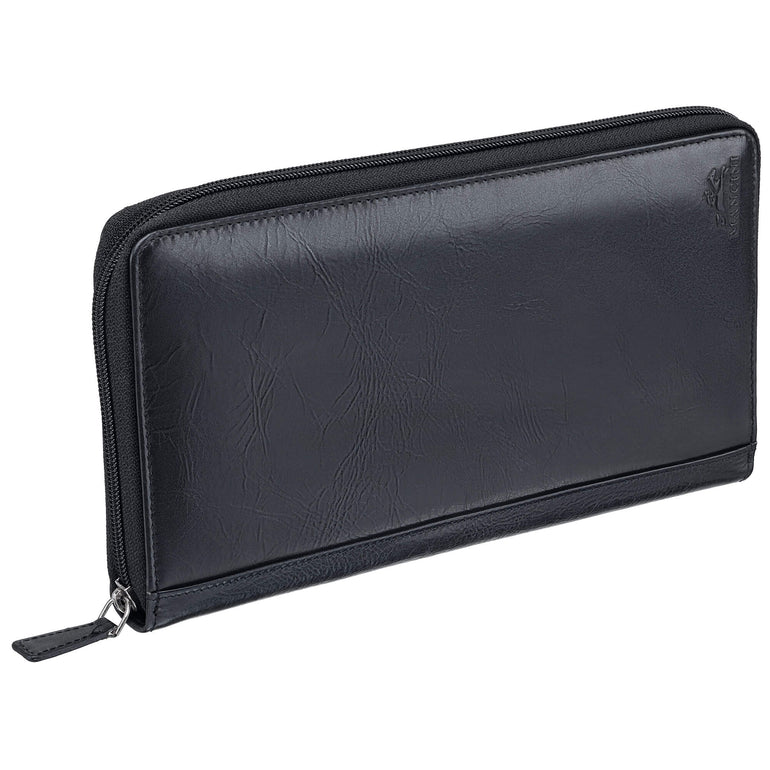 Mancini Passport Case Mancini CASABLANCA RFID Secure Deluxe Passport / Travel Organizer