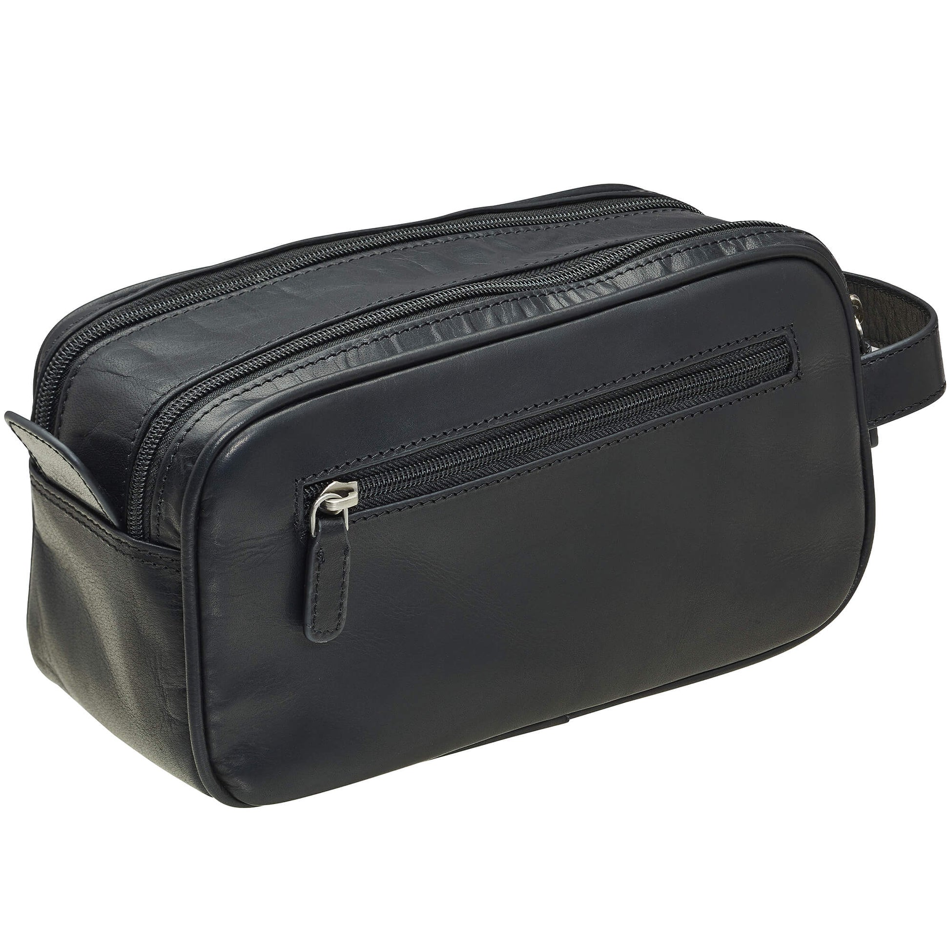 Mancini Travel Accessories Mancini Buffalo Dual Top Zipper Toiletry Bag