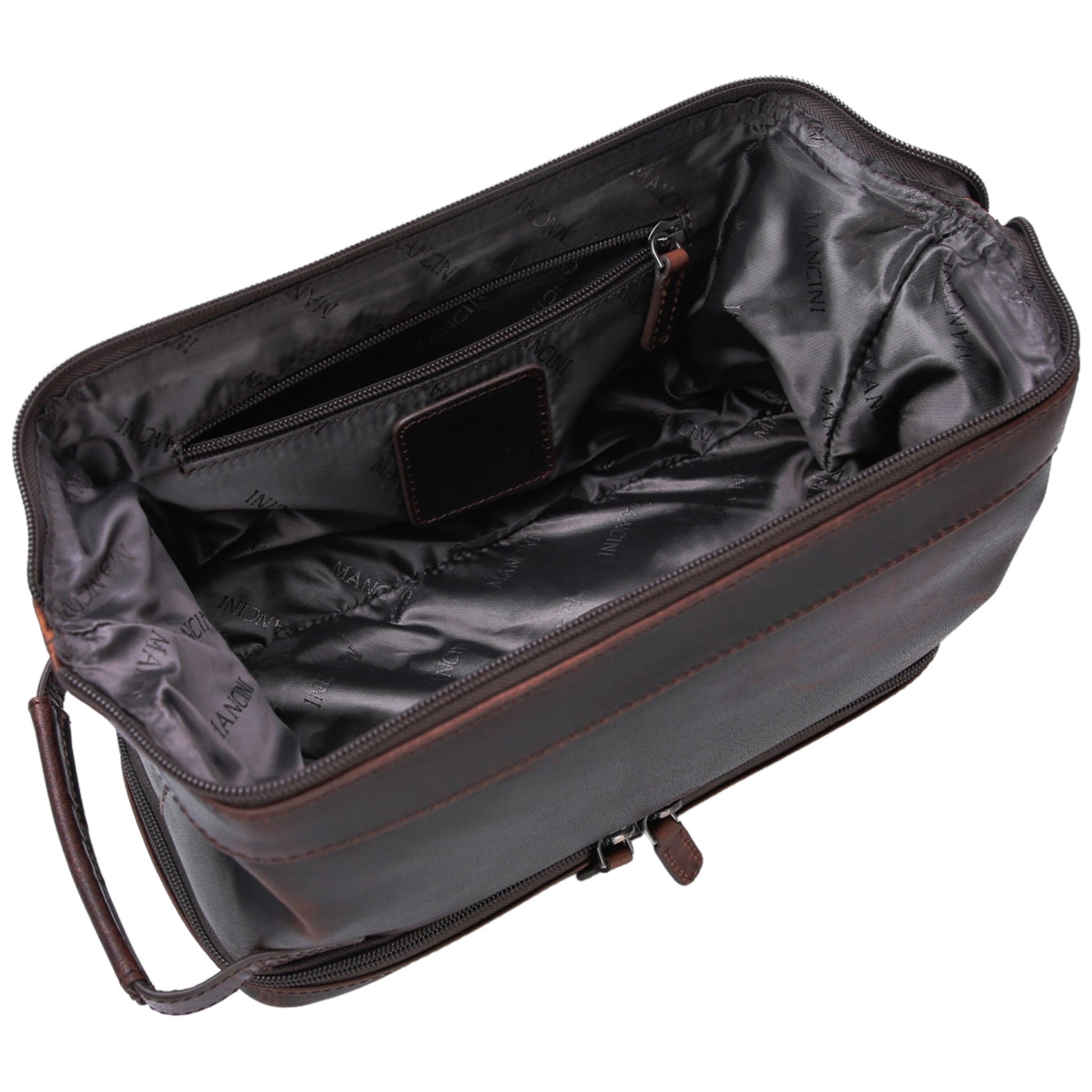 Mancini Travel Accessories Mancini Classic Toiletry Kit with Zippered Organizer