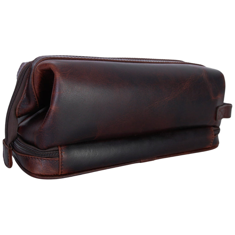 Mancini Travel Accessories Mancini Classic Toiletry Kit with Zippered Organizer
