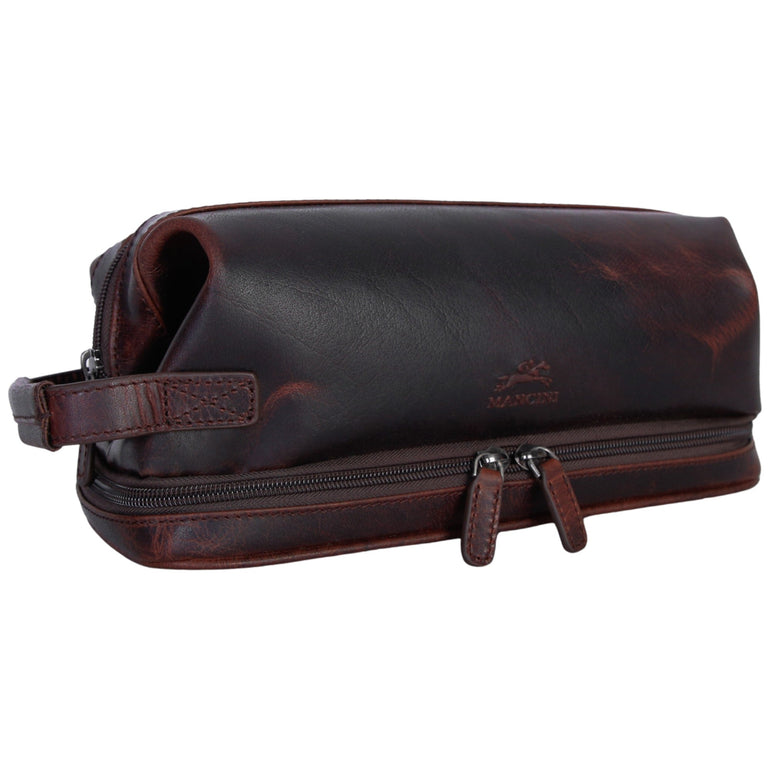 Mancini Travel Accessories Mancini Classic Toiletry Kit with Zippered Organizer