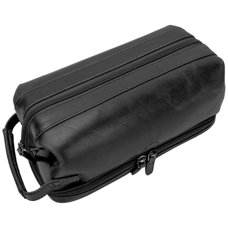 Mancini Travel Accessories Mancini Classic Toiletry Kit with Zippered Organizer
