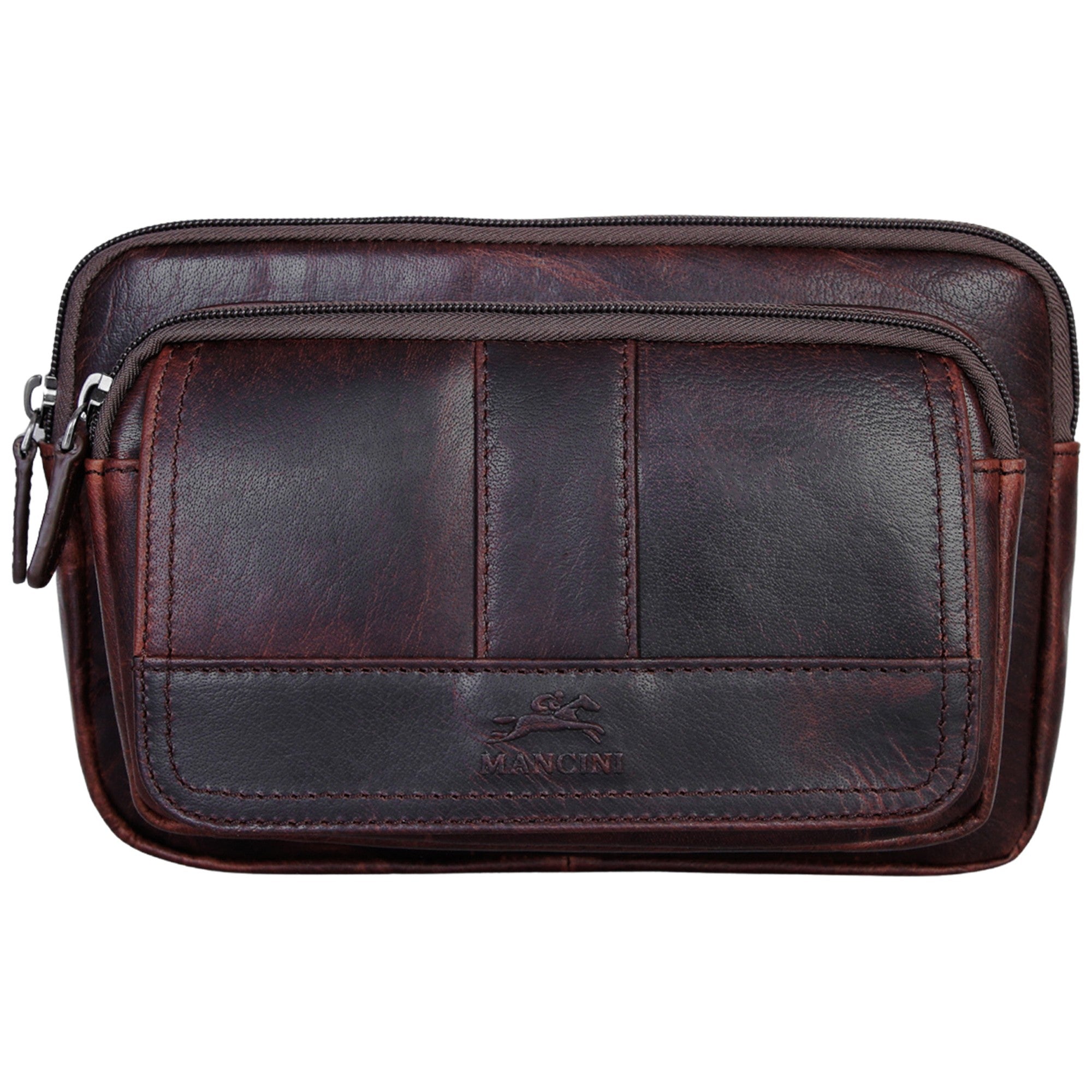 Mancini Waist Pouches Brown Mancini Buffalo Waist Bag
