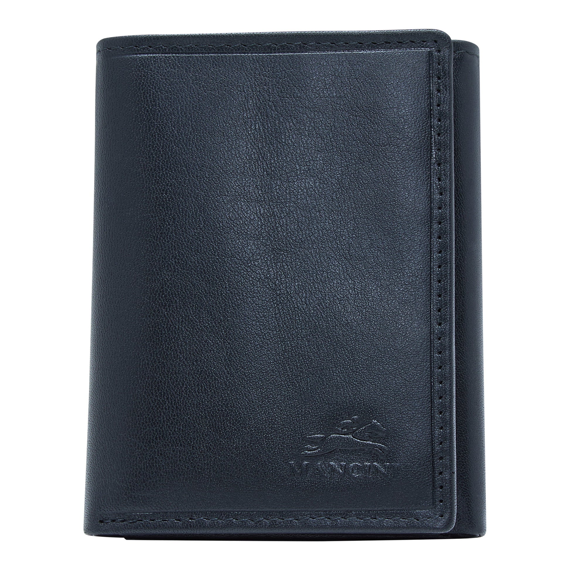 Mancini Wallets Black Mancini BOULDER Men's RFID Secure Trifold Wallet