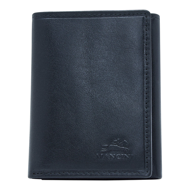 Mancini Wallets Black Mancini BOULDER Men's RFID Secure Trifold Wallet