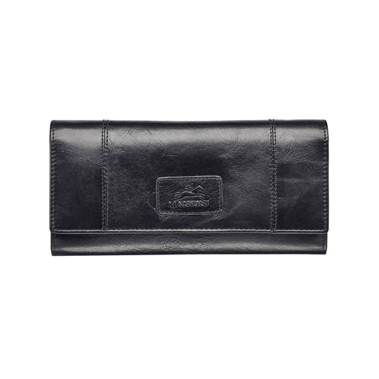 Mancini Wallets Black Mancini CASABLANCA Ladies’ RFID Secure Trifold Wallet