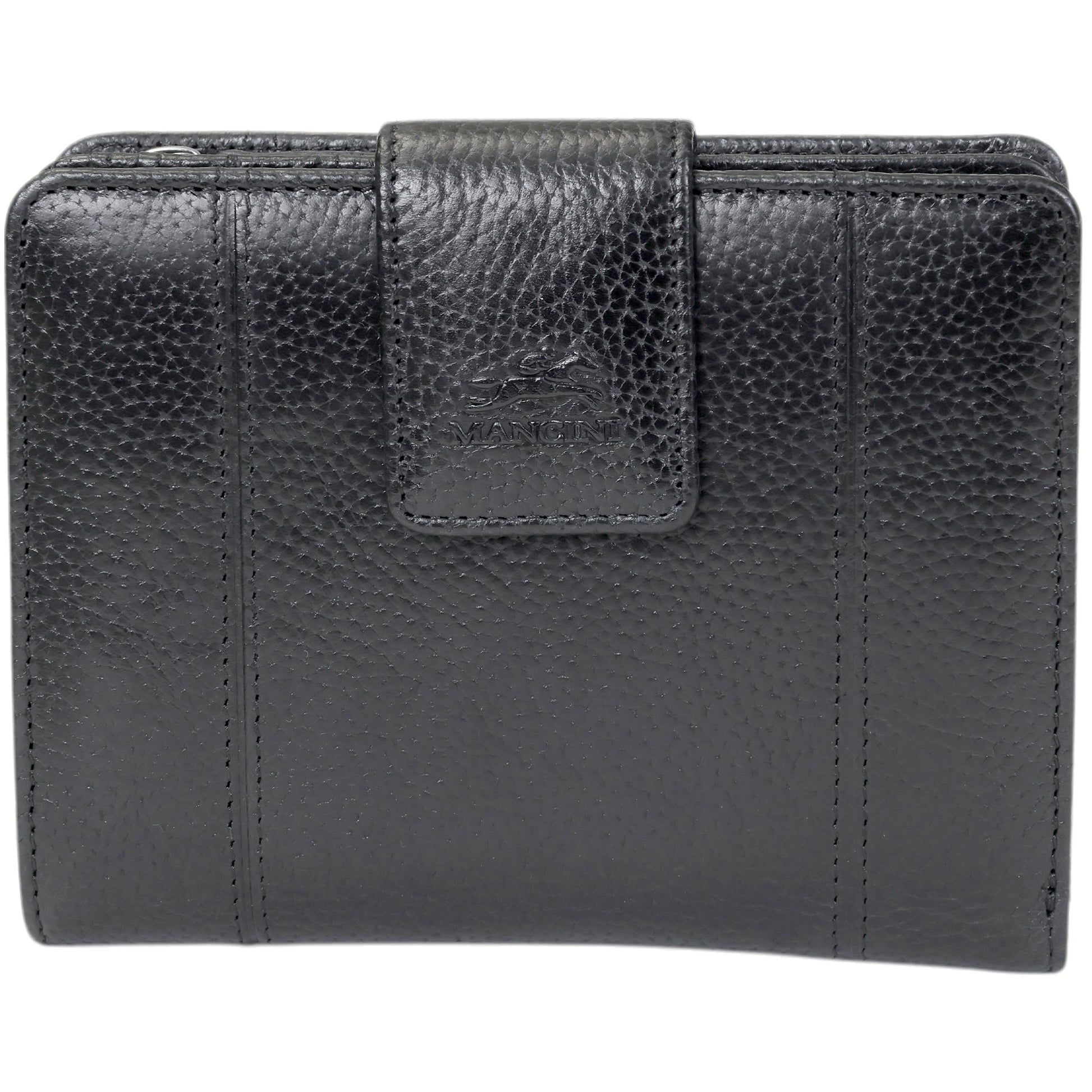 Mancini Wallets Black Mancini Fifth Avenue RFID Secure Medium Clutch Wallet
