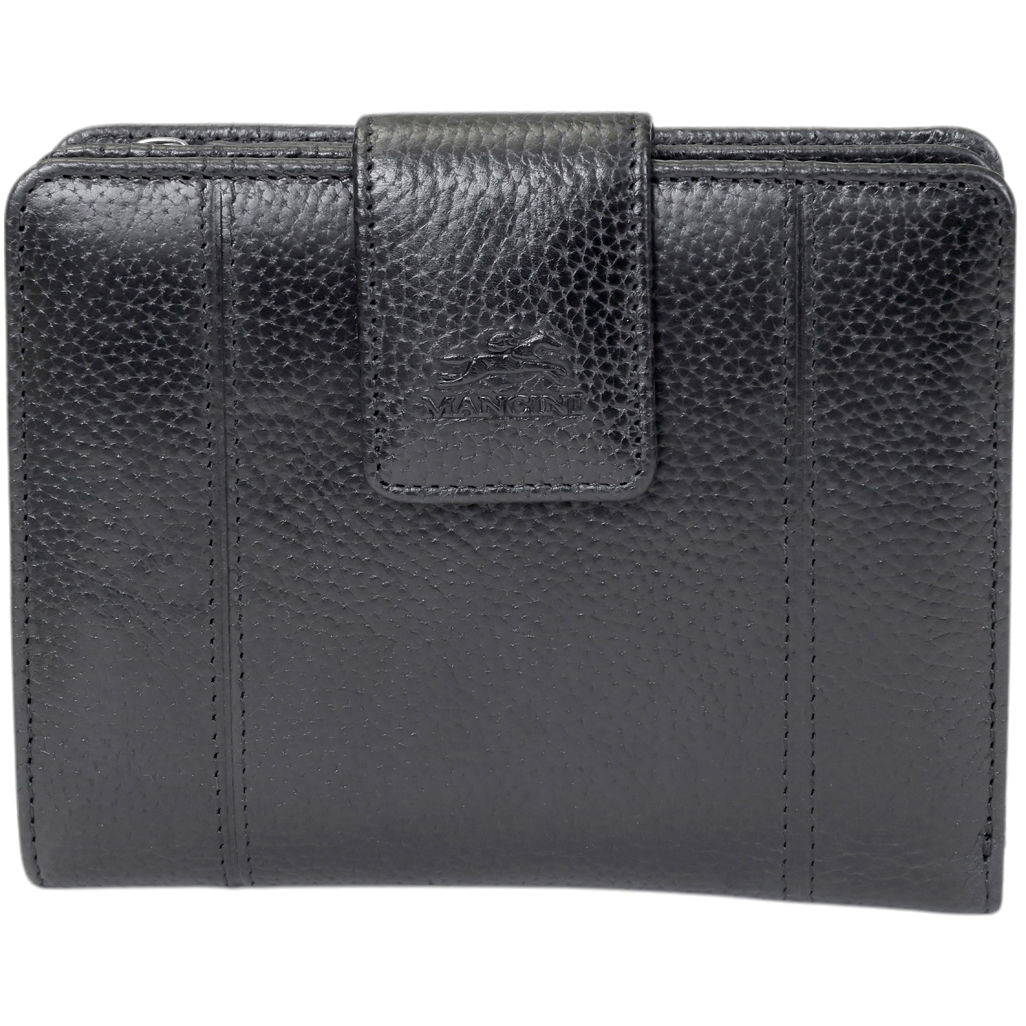 Mancini Wallets Black Mancini Fifth Avenue RFID Secure Medium Clutch Wallet